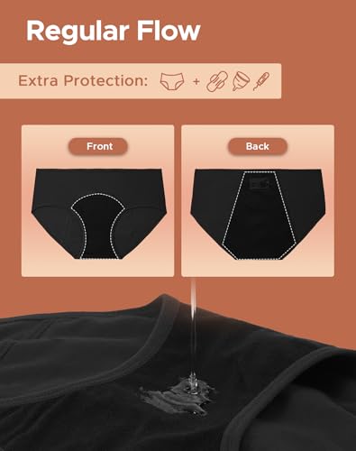 Image of INNERSY Women's Period Underwear Leak-Proof Menstrual Hipster Multipack