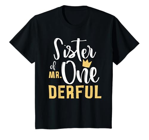 Sister of Mr Onederful 1st Birthday 1 One-Derful Matching T-Shirt
