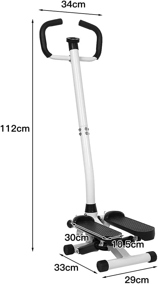 Stepper 2 in 1 con corde elastiche, schermo multifunzione, attrezzatura per il fitness a casa per gambe, braccia, glutei, supporta fino a 150 kg