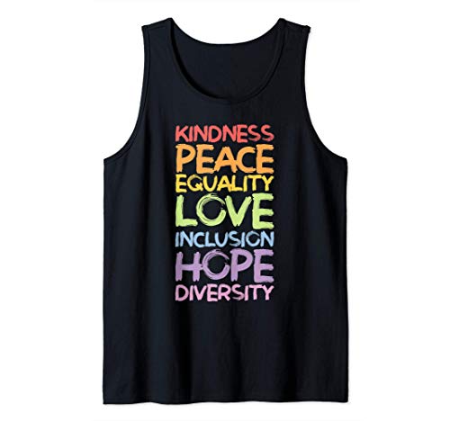 Derechos Humanos Kindness Peace Love Equality Diversity Camiseta sin Mangas