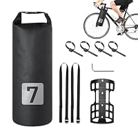 2 Sacoches Fourche Vélo Aolawco 4L + 4L - 100% Étanches | Support Polyvalent | Réfléchissantes | Pour VTT/Route