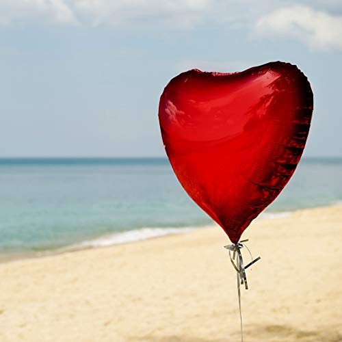 32Inch Red Heart Balloons Two Pack Thepartyballoon Shiny Foil Wedding Decoration Party #TOP4