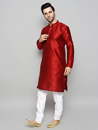 Image of Silk Blend Men's Kurta Pyjama Set /Kurta Pajama for Men
