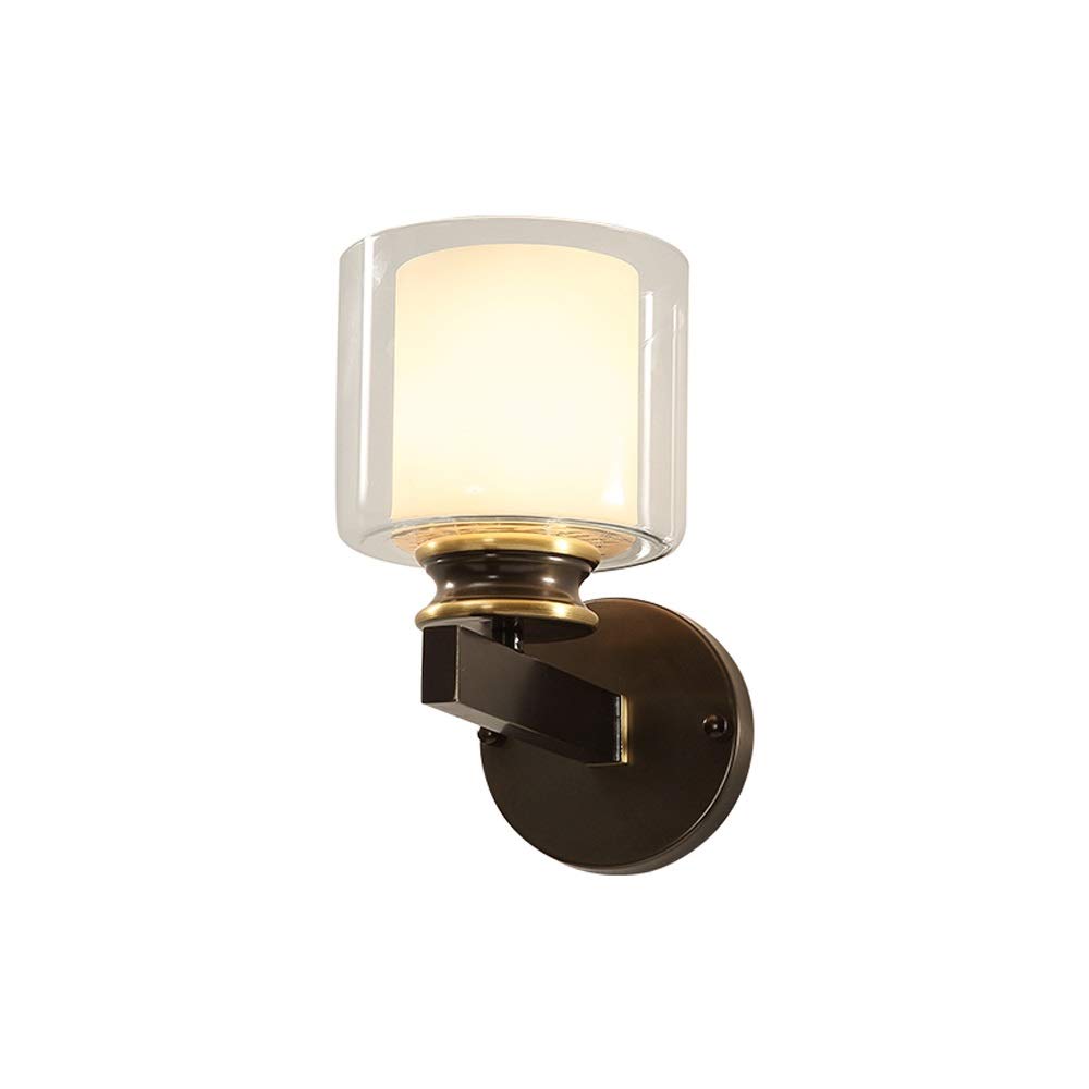 Sconce applique murale en verre rétro américain et cuivre pour éclairage chic