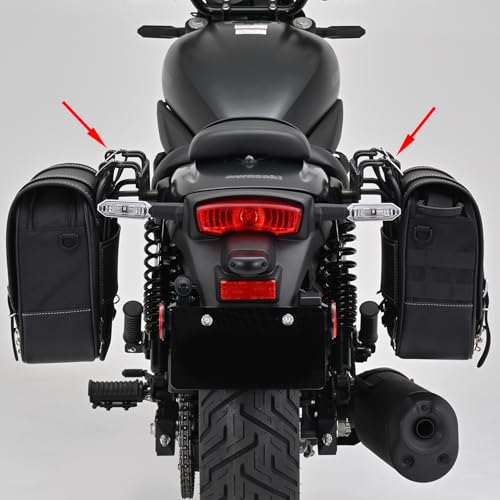 Soportes laterales para alforjas de motocicleta compatibles con Kawasaki Eliminator/SE 450 500, 2023-2024, acero carbono negro (uso lado derecho) miniatura 7