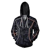 HIKZXEKJI Men's 3D Printed Cosplay Hooded Sweatshirt (Iron 1, X-Large)