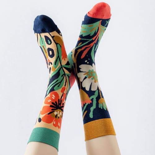 2 Pairs Cartoon Animal Crew Socks Fun Cotton Mid Calf Socks for Women2