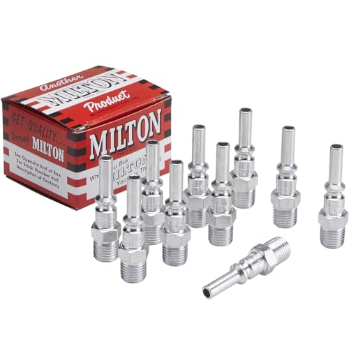 Plug L Style Milton 791 de 1/4" MNPT en caja de 10 unidades color plata 7