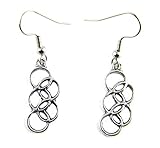 PlanetZia Olympic Rings Earrings TVT-ORE (Antique Silver)