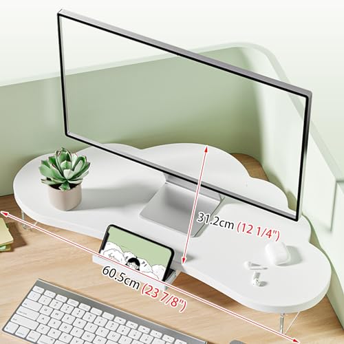 Support de levage de moniteur réglable rehausseur écran PC avec rangement d'angle bureau - 7