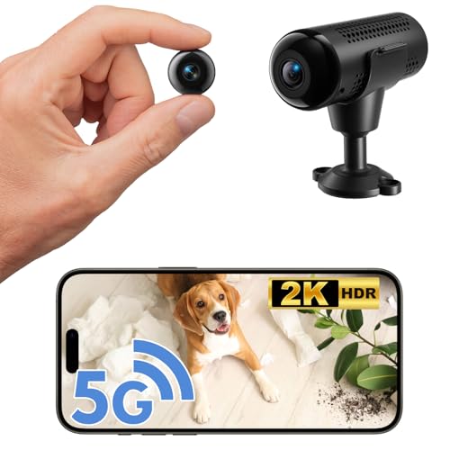 Wcibia Hidden Camera, 2K Mini Nanny Cam with Free Cloud, Supports 2.4G/5G WiFi & No WiFi Needed...