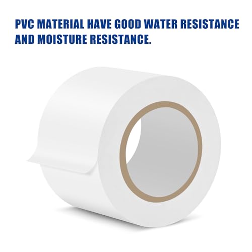 Image of 3 Pack Pipe Wrap Tape with PVC Backing, 50' Length X 2 inch Width White Insulation Tape, Chemical Resistant for Insulation and Protection of Electrical Wires, Water Pipes and Underground Pipes