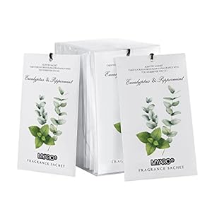 MYARO 12 PCS Eucalyptus Peppermint Scented Sachets for Drawer and Closet, Long-Lasting Sachets Bags Air Freshener Fresh Scents, Potpourri Bags Home Fragrance Sachet for Lover