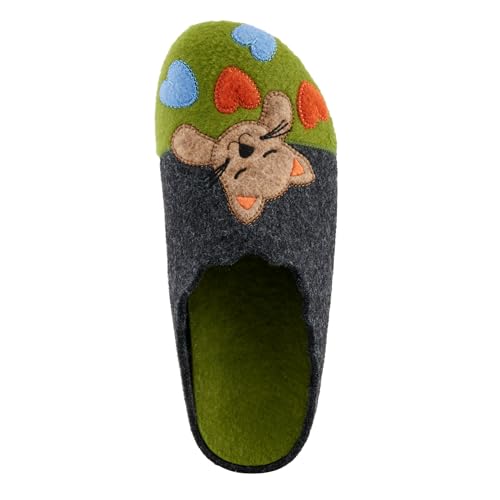 Flexus Spring Step Cuttlecat Cute Slippers for Women Indoor - Wool Felt Kitten Embroidery Comfortable Slide On House Shoes for Women4