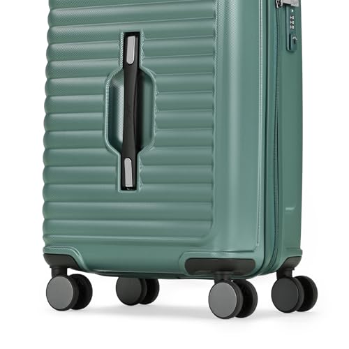 Image of Skybags Plastic Spinner Trunk Cabin Trolley Bag, 55cm | Small Hardsided Luggage with Smooth 8-Wheel & TSA Lock | Suitcase for Travel | 5-Year International Warranty (Green)