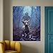 GUN SUPPLIES OUTLET LLC Jesus and Lamb Canvas Wall Art Jesus Chasing After Lamb Picture Religious Christian Home Decor Print 8x10 inch