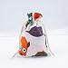 MoMaek Pack of 20pcs Cute pattern Double Drawstring Cotton Linen Jute Cloth Sack Muslin Bags Jewelry Pouch Reusable Bags Tea Bags Souvenir Gift Bag (4" X 6" )