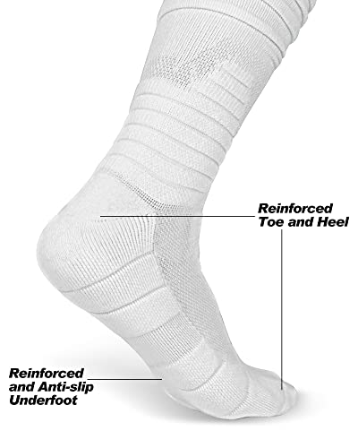 Dingcooler Scrunch Football Socks 2 Pack, Extra Long Padded Athletic Socks For Men & Women #TOP3