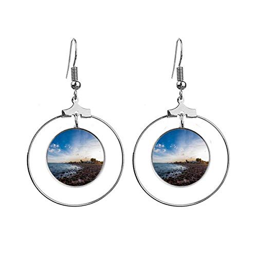 Boucles d'oreilles créoles maritimes, idée cadeau d'anniversaire