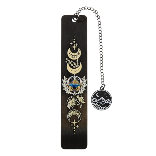Image of Moon Bookmark, 2.6X 13CM Metal Bookmarks, Book Marks for Adults