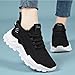 Women's Luxurious Orthopedic Sneakers, Comfort Wear Shoe Lightweight Breathable,Work Gym Trainers,Fashion Casual Shoes (Black,3.5)