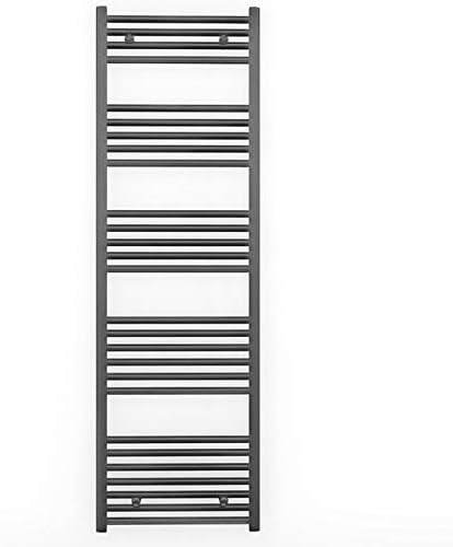 Myhomeware Anthracite Grey Heated Bathroom Towel Rail Radiator For Central Heating Elegant Designer In UK (600mm x 1600mm (h))
