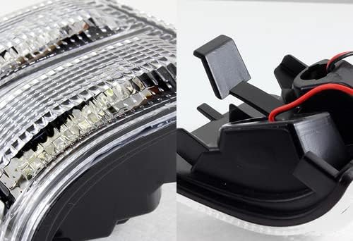Miniatura 2 de 2 piezas de luz LED de marcador de espejo lateral transparente compatible con Ford F250 F350 F450 F550 Super Duty 2009 2010 2011 2012 2013 2014 2015