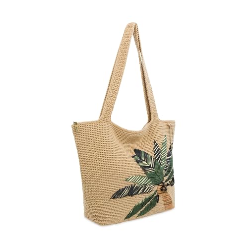 Image of The Sak Crafted Classics Tote Bag - Hand Crochet Women's Purse For Everyday, Travel, Beach Bag - Carryall Shoulder Bag Straps
