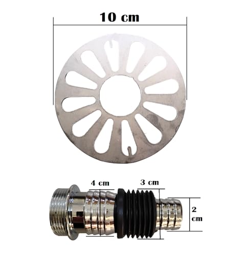 Image of Bathroom Floor Drain Connector | Water Drain Anti Core Overflow Elbow Outlet Pipe Connector for Washing Machine | Backflow Preventer Drainer (F-Shape Ring)