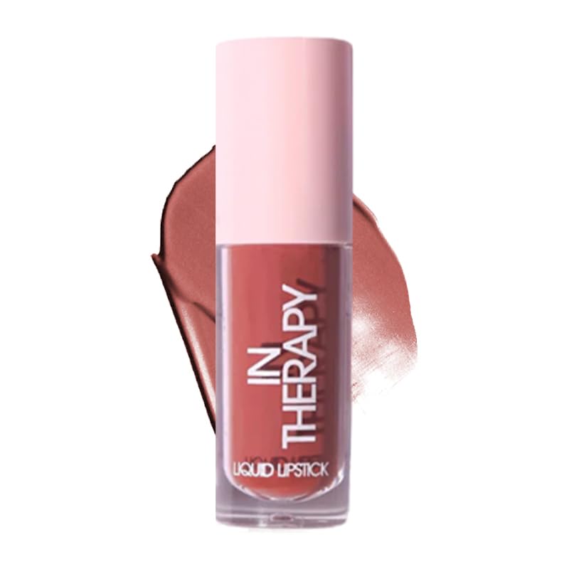 Image of Flossy Cosmetics Peachy Nude Liquid Lipstick - Play Date | Creamy, Lightweight, Non-Drying | Enriched with Hyaluronic Acid, & Jojoba Oil | Bold, Long-Lasting Color | Non-Sticky Formula | Smudge & Transfer-Proof | (4ml)