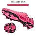 Imagen de DimaiGlobal Botas de Fútbol Hombre Zapatos de Fútbol con Tacos Altos para Césped Natural e Indoor Antideslizantes para Entrenamiento y Fútbol Sala Zapatillas de Fútbol 42EU Fucsia