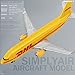 SimplyAir 1/400 DHL757Airplane Model Kits Plastic Airplane Model for Collection and Display