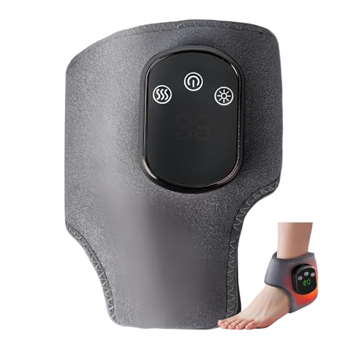 BEHUX Soleva Foot Massager for Neuropathy Pain Relief, Rechargeable Heated Ankle Brace, Cordless Ankle Massager with LCD Display, Foot Massagers for Pain and Circulation, 3 Mode 5 Heat Level