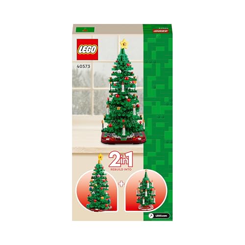 LEGO Weihnachtsbaum, BAU- und Spielset für Kinder, Weihnachtsdeko zum Sammeln, kreatives Spielzeug, Weihnachtsset für Kinder und Familien, gemeinsame Aktivität, Geschenkidee zu den Feiertagen 40573