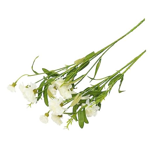 Yardwe 2 Piezas Flores De Clavel Artificial Claveles Simulados Clavel Falso Plantas De Seda Falsa Ramos Falsos Claveles Flores Artificiales Blanco Flor De Seda Novia Rosa Artesanía