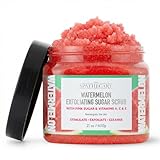 The Spathecary Watermelon Sugar Scrub - Exfoliating & Hydrating Body Scrub With Pink Sugar and Vitamins A,C, & E to Help Reenergize, Smooth, & Stimulate Skin, Body Care Exfoliator & Cleanser, 21 oz