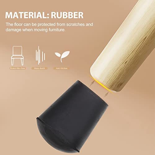 Bienka Pads Round Covers Cover Bottom Floor Mute Leg Moving Chair With Socks Caps Silicone Silicon Feet Black For Anti- Slip Protectors Protection Furniture Felt Non Table Felt #TOP2