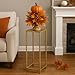 Koyal Wholesale 1Pcs 29 Inch Tall Modern Matte Gold Pedestal Stand, Metal Plant Stand Indoor Flower Pedestal Stands for Wedding Gold Harlow Stand Home Decor
