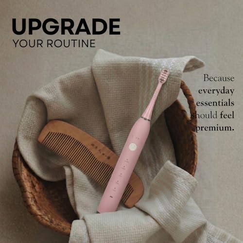 Image of Seven Oral Care SuperBrush Pro Electric Toothbrush for Adults | Rechargeable Toothbrush with Advanced Cleaning Technology | Soft Bristles | Gentle on Gums | Ergonomic Lightweight Design | Daily Oral Care (Blush Pink)