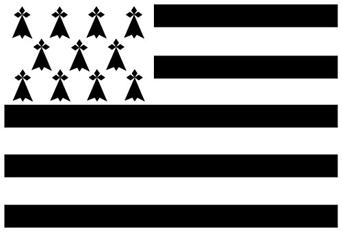 Grande autoadesivo, motivo: Bandiera bretone Gwenn...