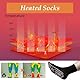 Selbsterwärmende Socken, Selbstheizende Socken, 2 Paar Turmalinsocken, Winter Heizsocken, Selbsterwärmende Socken, Fußwärmer Socken, Socken Herren Damen für Outdoor-Aktivitäten im Winter, Schwarz/Rot