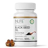 INLIFE Black Seed Oil 500mg, Cold Pressed Kalonji Nigella Sativa, Immunity Skin & Hair Support, 60 Liquid Filled Veg Capsules (Pack of 1)