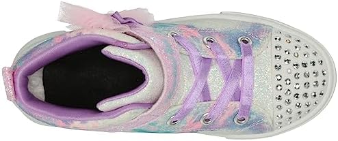 Skechers Kids Girls Twinkle Sparks-Ombre Dazzle Sneaker, Lavender/Multi, 8 Toddler | Image 4