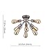 mirrea Mid-Century Semi-Flush Mount Sputnik Ceiling Light with 8 Lights for Foyer Entry Way Hallway Kitchen Dining Room Small Bedroom Living Room Brushed Nickel Metal Fixture