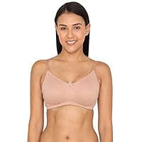 Zivame Women's Polyester Cotton Non Padded Wired Seamless 3/4Th Coverage Super Support Bra (ZI1880COREANUDE_Skin_36DD)