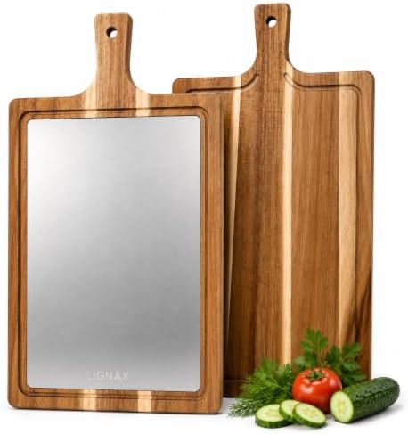 Titanium Cutting Board with Acacia Wood, Double-Sided 17.7 x 9.8 in, 100%...