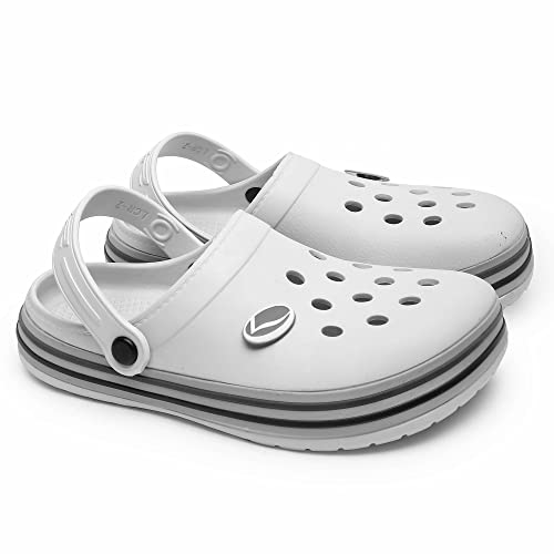 Lancer Mens Foam-Class Light Grey Clog - 8 UK (Foam-Class-W.Gry-8)