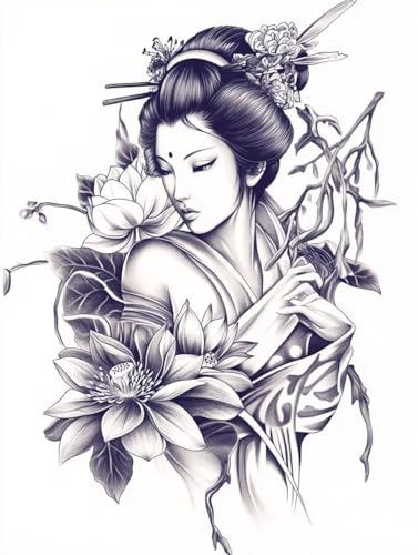 Peinture par Numéro Adulte Débutant Anti-Stress Toile Japon 50x70 CM avec Acrylique