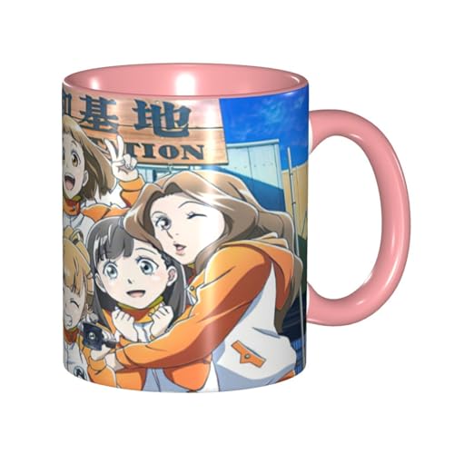 宇宙よりも遠い場所 セラミックマグカップ 食器 大容量コーヒーカップ 330ml 耐熱 おしゃれなマグカップ オフィスホーム用 プレゼントに最適 再利用可能 ギフト 男女兼用 Pink