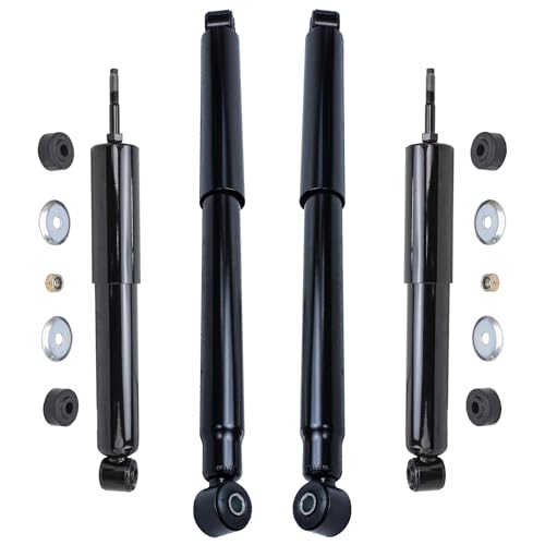 Image of Detroit Axle - 4WD Shock Absorbers for 2002-2005 Dodge Ram 1500 [Standard & Crew Cab] Complete Shock Absorber Assembly 2003 2004 Front and Rear Replacement - 4pc Set